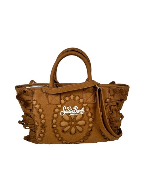 borsa donna colette in sangallo marrone MC2 Saint Barth | COLETTE VOLANT NSANGALLO 19 EMB